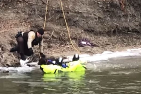 Inspiring and Heartwarming Rescue: Brave Firefighters Save A North Dakota Dog Stranded on A Chunk of Ice In The River